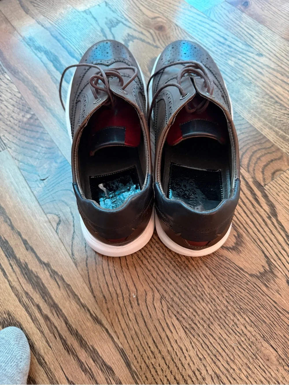 Men's Brown Wingtip Oxford Sneakers - Casual Dress Shoes